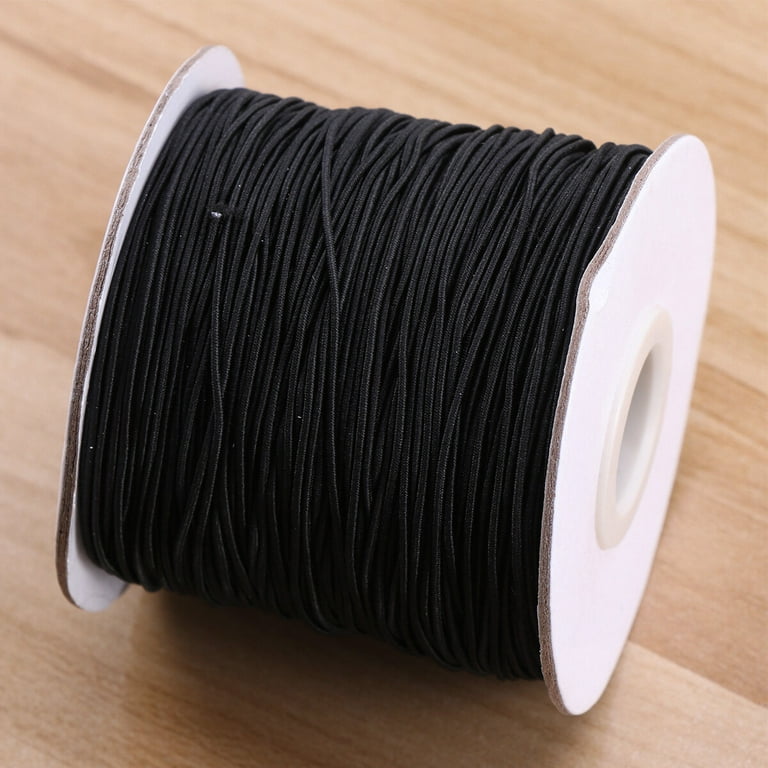 Elastic Cord Beading Threads Stretch String Fabric Crafting Cords for  Bracelet Jewelry Making 1mm 100 Meter (Black) 