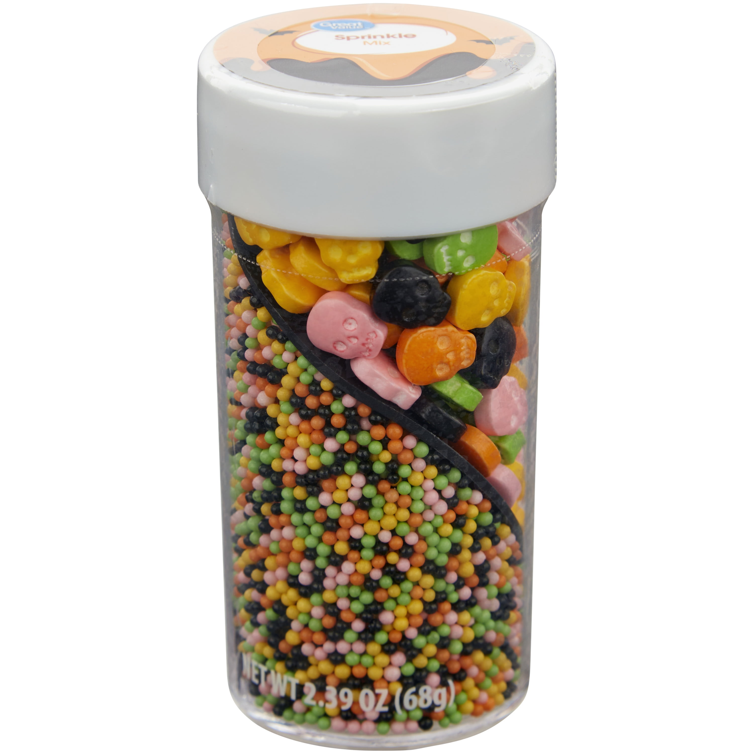 Great Value Day of the Dead Nonpareils and Skull Sprinkle Mix, 2.39 oz
