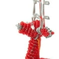 thumbnail image 2 of Maasai Beads Red Reindeer Christmas Ornament, 2 of 4
