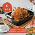 thumbnail image 5 of Chef Pomodoro Grande Rôtissoire en Acier au Carbone de Luxe avec U-Rack, 18.5 x 14.5 Pouces, Extra-Grand, Gris – la Solution Ultime pour des Rôtis Impeccables, 5 of 5