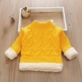 thumbnail image 3 of Little Kids Cable Knit Sweater Warm High Collar Long Sleeve Solid Casual Tops Cute Tops Warm Toddler Winter Clothes for and Toddlers 6-7 Years, 3 of 4