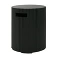 thumbnail image 2 of Christopher Knight Home Outdoor Round Propane Tank Cover, Lightweight Concrete Side Table, Matte Black, 2 of 8