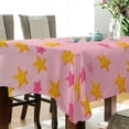 thumbnail image 5 of Yayeee Tablecloths 60" x 60" Rectangle Wrinkle Resistant Party Table Cover, Gradient Pink Stars, 5 of 8