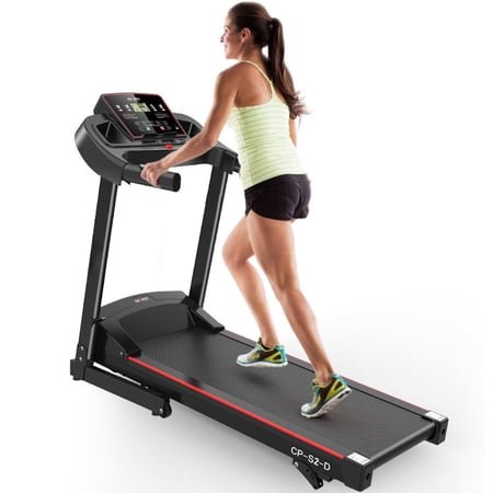 Inolait Folding Treadmill Electric Treadmill with 12 Preset Programs & Cup Holder  Black