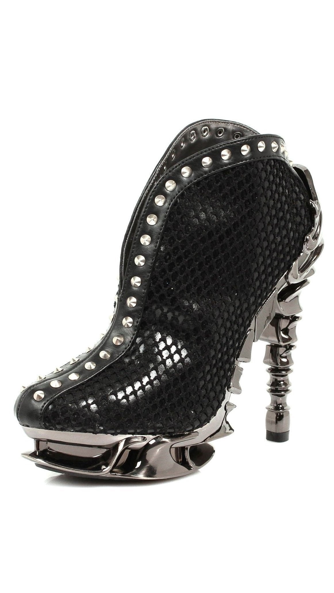 Hades Shoes H-Vesper Ankle Boot sexy and curvy bootie with shiny