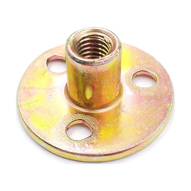 SHOWERORO 10Pcs Round Base Rivet Nut with Work Hardened Surface for Furniture Screw Mount Nut