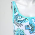 thumbnail image 6 of up to 60% off Gifts Usmixi Womens Modest Swimsuits 2 Piece High Waist Plus Size Tankini Sets Bathing Suits Sleeveless Round Neck Floral Swimwear Light Blue S Up to 65% off, 6 of 7