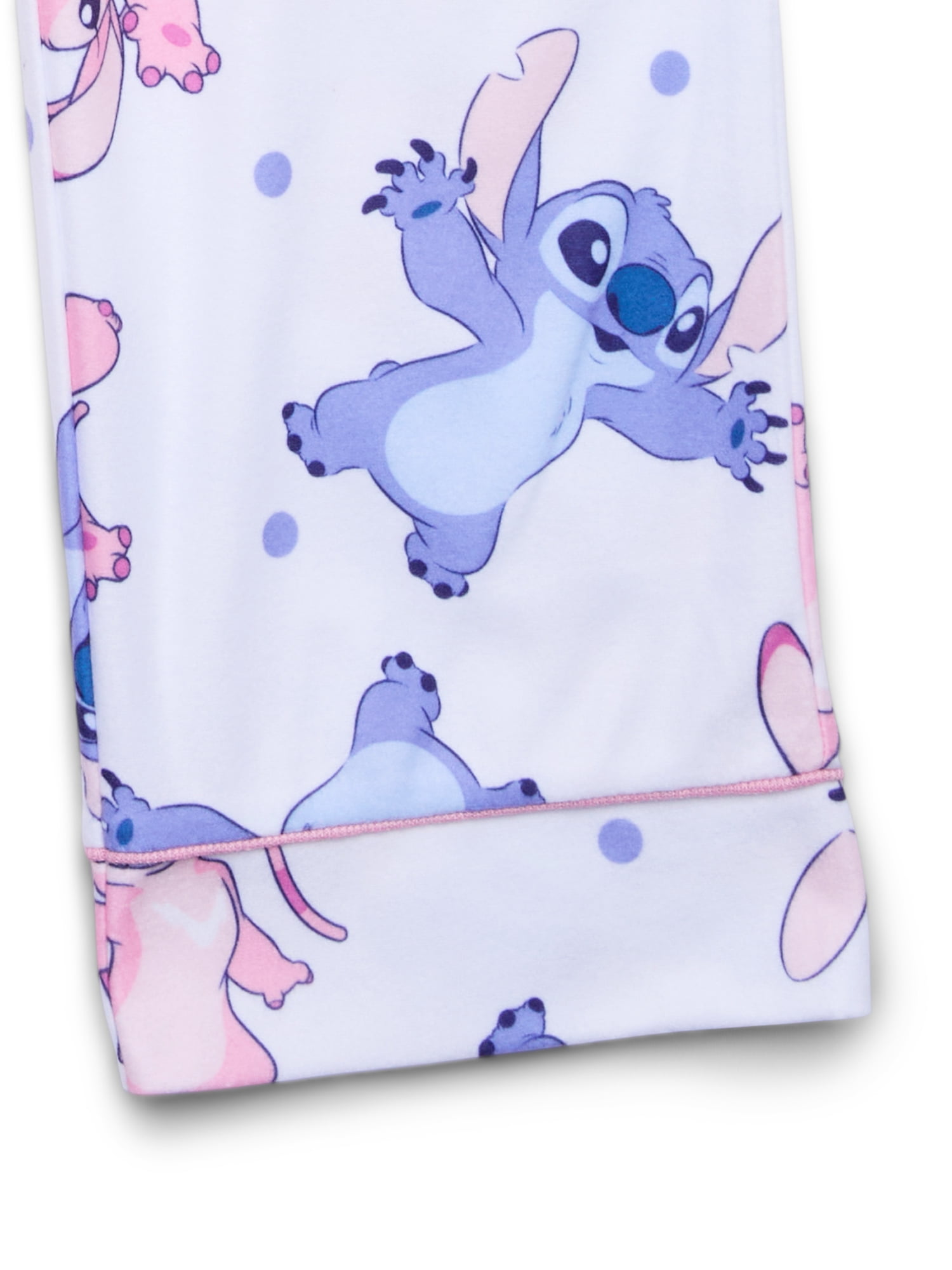 Stitch Girls Long Sleeve Top and Pants Pajama Set, 2-Piece, Sizes 4-12
