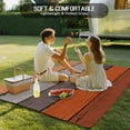 thumbnail image 5 of Fsddascl Burnt Orange Grey Outdoor Rug for Patio/Deck/Porch, Non-Slip Large Area Rug 6 x 9 Ft, Vintage Stripe Farmhouse Wood Grain Indoor Outdoor Rugs Washable Area Rugs, Camping Rug Carpet, 5 of 5