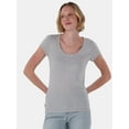 thumbnail image 2 of No Boundaries Scoop Neck Tee with Short Sleeves, Women's, 2 of 8