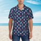 thumbnail image 2 of Balery Cartoon Lighthouse Camisas hawaianas de manga corta para hombre, camisas playeras de corte holgado, camisas de vacaciones con botones,3X-Large, 2 of 7