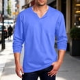 thumbnail image 2 of yillto Mens Big and Tall Tshirts Long Sleeve V Neck Basic tee Summer Casual Plain Loose Shirts S-5XL, 2 of 6