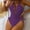 19Purple, variant on Hicidod Womens Swimsuits Tummy Control Modest Slimming One Piece Bathing Suits Solid Sexy V Neck Drawstring Backless Swim Suit