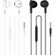 thumbnail image 1 of wonima11 2 Pack Wired Earbuds with 3.5mm Jack, Earphones in-Ear Headphones with Microphone,HiFi Stereo, Powerful Bass and Clear Audio, Compatible with Apple, iPad, Android, Computer (Black,White), 1 of 1