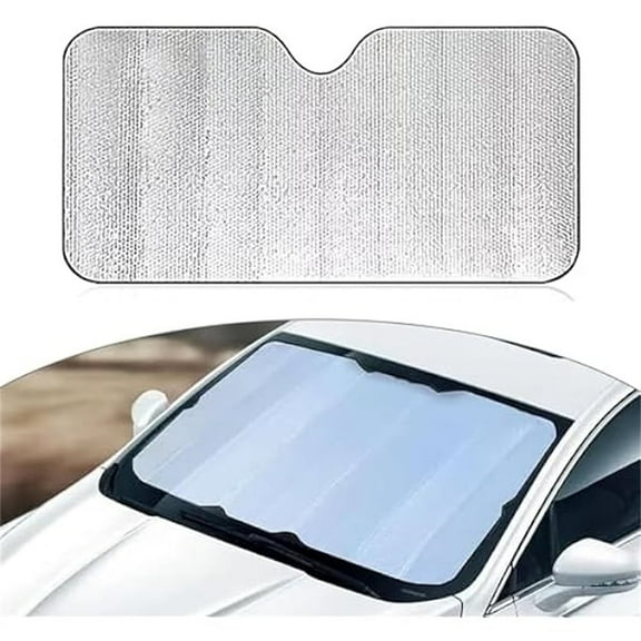 Topboutique Car Front Windshield Sunshade,Windshield Cooling Cover for Car,Foldable Reflective Sun Visor to Protect Car from Harmful UV Rays,Car Front Window Sun Protector,51''x23''