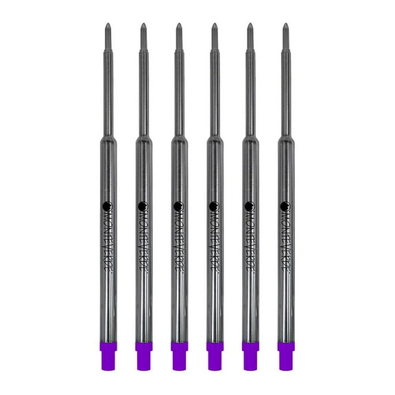 Monteverde Ballpoint Pen Refill Medium Point Purple Ink 6 Pack (W133PL)