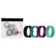 thumbnail image 1 of Juego de anillos de flores de boda de silicona - Multicolor de ROQ para mujer - Anillo de 4 x 9 mm, 1 of 1