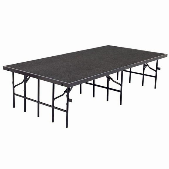 3 ft. x 8 ft. x 32 in. Stage, Red Carpet