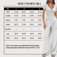 thumbnail image 2 of Scacto Women 2 Piece Outfit Sets, Short Sleeve V-Neck Ruched Top & Wide Leg Pants, Casual Daily Wear Gym Sweatsuit, 2 of 4