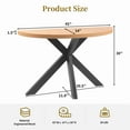 thumbnail image 6 of CALLIEVER Half Moon Table for Small Spaces,45" Wood Entry Console Table with Adjustable Metal Legs,Hallway, 6 of 9