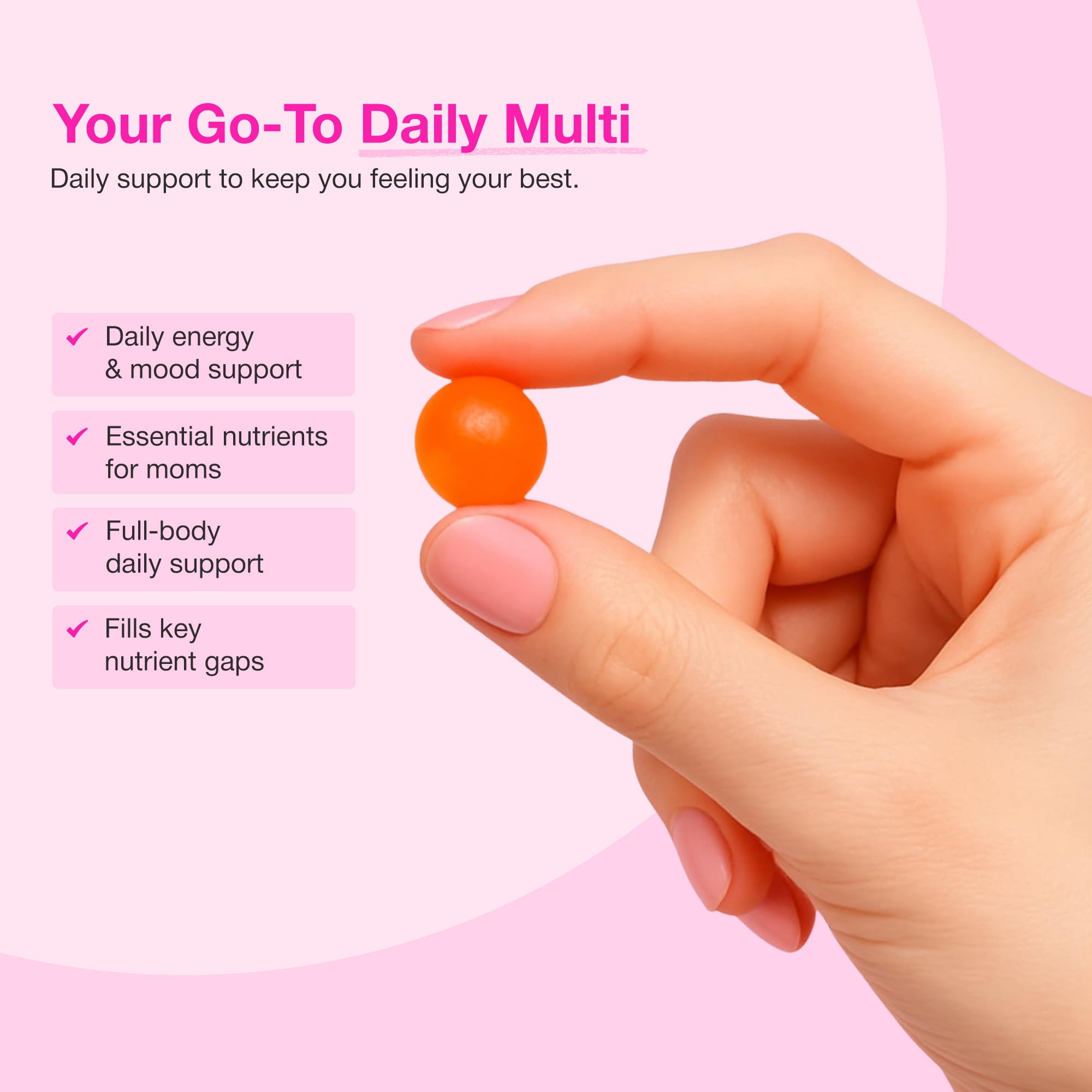 Baby Blues Multivitamin for Women, Daily Gummy Vitamins for Postpartum, Pregnancy and Breastfeeding, 90 Count