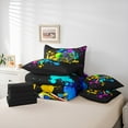 thumbnail image 6 of Manfei Tennis Sport Twin Bedding Sets 7pcs, Graffiti Splash Bedding Comforter Set, Watercolor Tie Dye Sheet Sets, Breathable Home Decor, 6 of 8