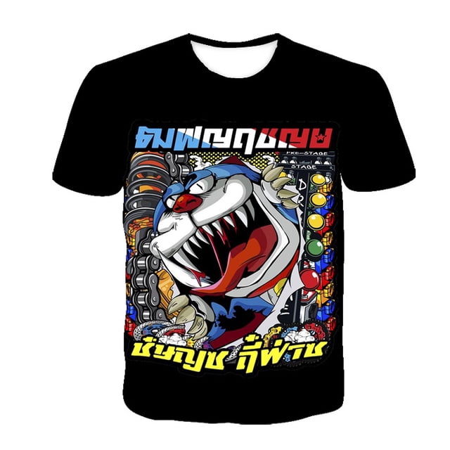 Camiseta VIRAL DORAEMON ZOMBIE De Alta Calidad Impresión 3D Camisa De Los Hombres Fahsion Ocio Deportes