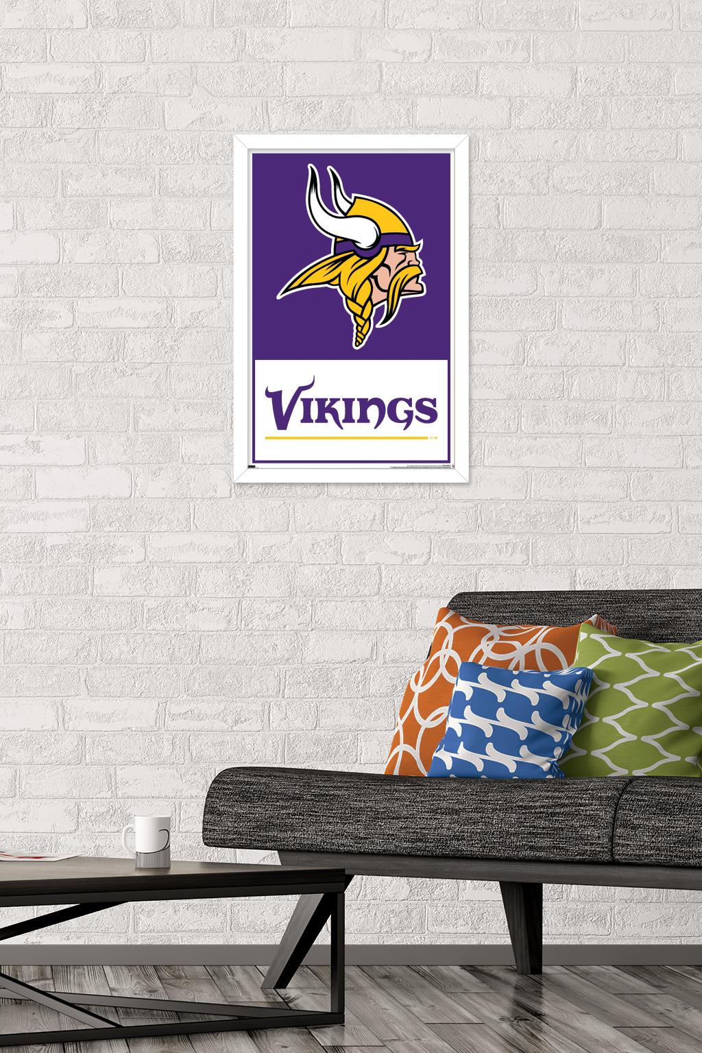 NFL Minnesota Vikings - Logo 21 Wall Poster, 14.725" x 22.375", Framed