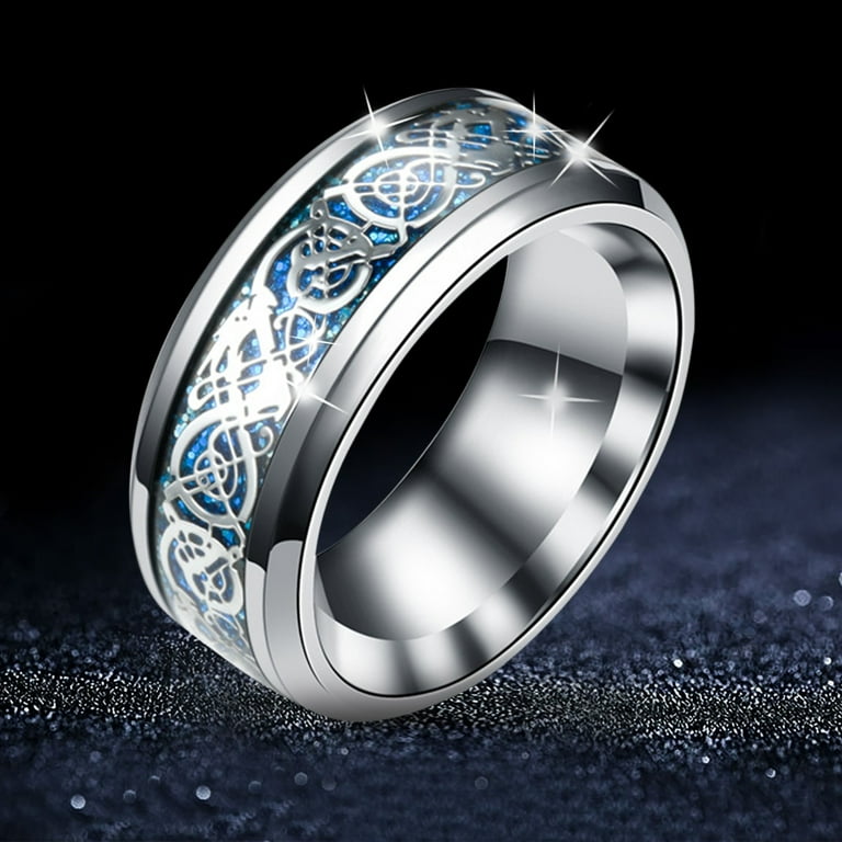 Celtic Dragon Stainless Steel Ring, Stainless Steel