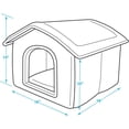 thumbnail image 3 of Best Pet Supplies Portable Indoor Pet House – Perfect for Cats & Small Dogs, Easy To Assemble – Cream, 3 of 7