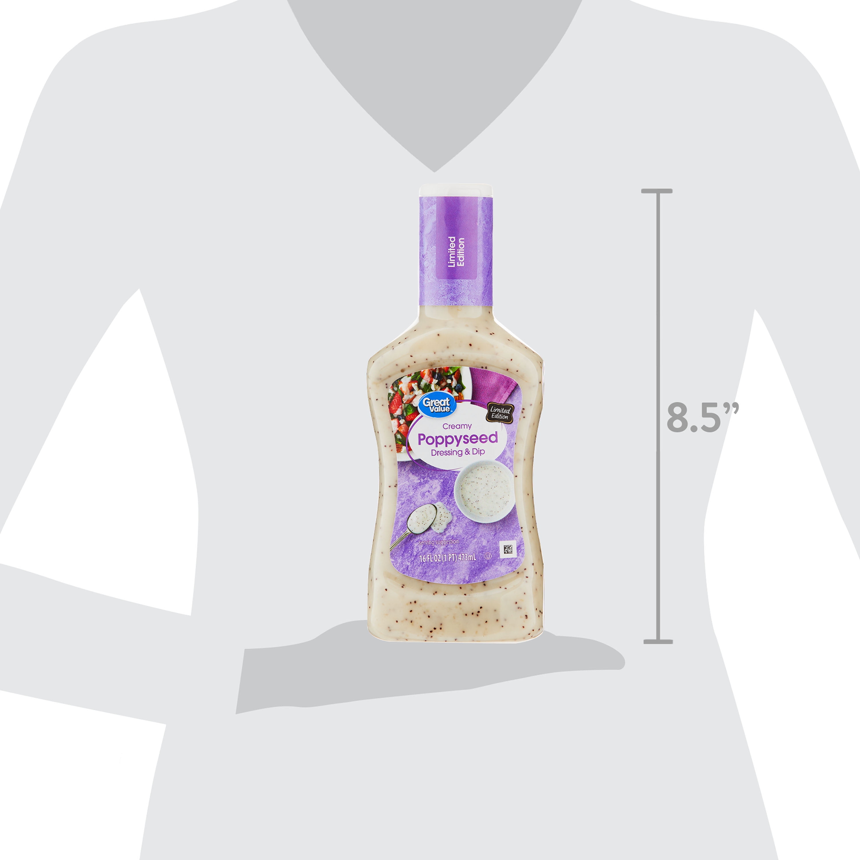 Great Value Creamy Poppyseed Dressing & Dip, 16 oz