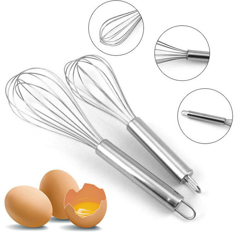 3 Pack Stainless Steel Whisk, Wire Whisk for Cooking, Blending, Whisking,  Beating and Stirring, Enhanced Version Balloon Whisk,8+10+12 