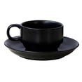 thumbnail image 3 of Taza de Café de Cerámica Negra Mate Elegante de 180 Ml con Juego de Taza de Espresso Platillo SM SunniMix Taza de café clásica, 3 of 8