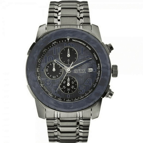 Guess Men's W22522G2 45mm Silver Steel Bracelet & Case Mineral Watch