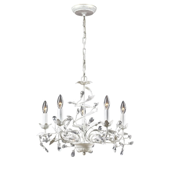 18113/5-Elk Home-Circeo - 5 Light Chandelier in Traditional Style with Shabby Chic and Nature/Organic inspirations - 18 Inches tall and 21 inches wide