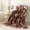 Brown, variant on Nordic Printed Drawstring Flannel Blanket, Soft Breathable Tie-Type Velvet Blanket, Cozy Office Air Conditioner Throw for Home Bedroom Office Nap