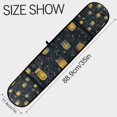 thumbnail image 3 of Yayeee Double Oven Mitt Kitchen Heat Resistant Baking 35" x7" Quilted Glove, Orange Fireflies Pattern, 3 of 6