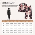 thumbnail image 4 of Pajama Sets for Women 2 Pcs, Cute Axolotl Flower Blossoms Button Down Long Sleeve Sleepwear Lounge PJ Sets, 4 of 6