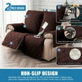 thumbnail image 4 of 100% Waterproof Loveseat Recliner Cover, Non Slip Split Loveseat Covers for Reclining Loveseat with Elastic Straps, Washable Recliner Chair/Furniture Protector for Pets(2 Seater), 4 of 7
