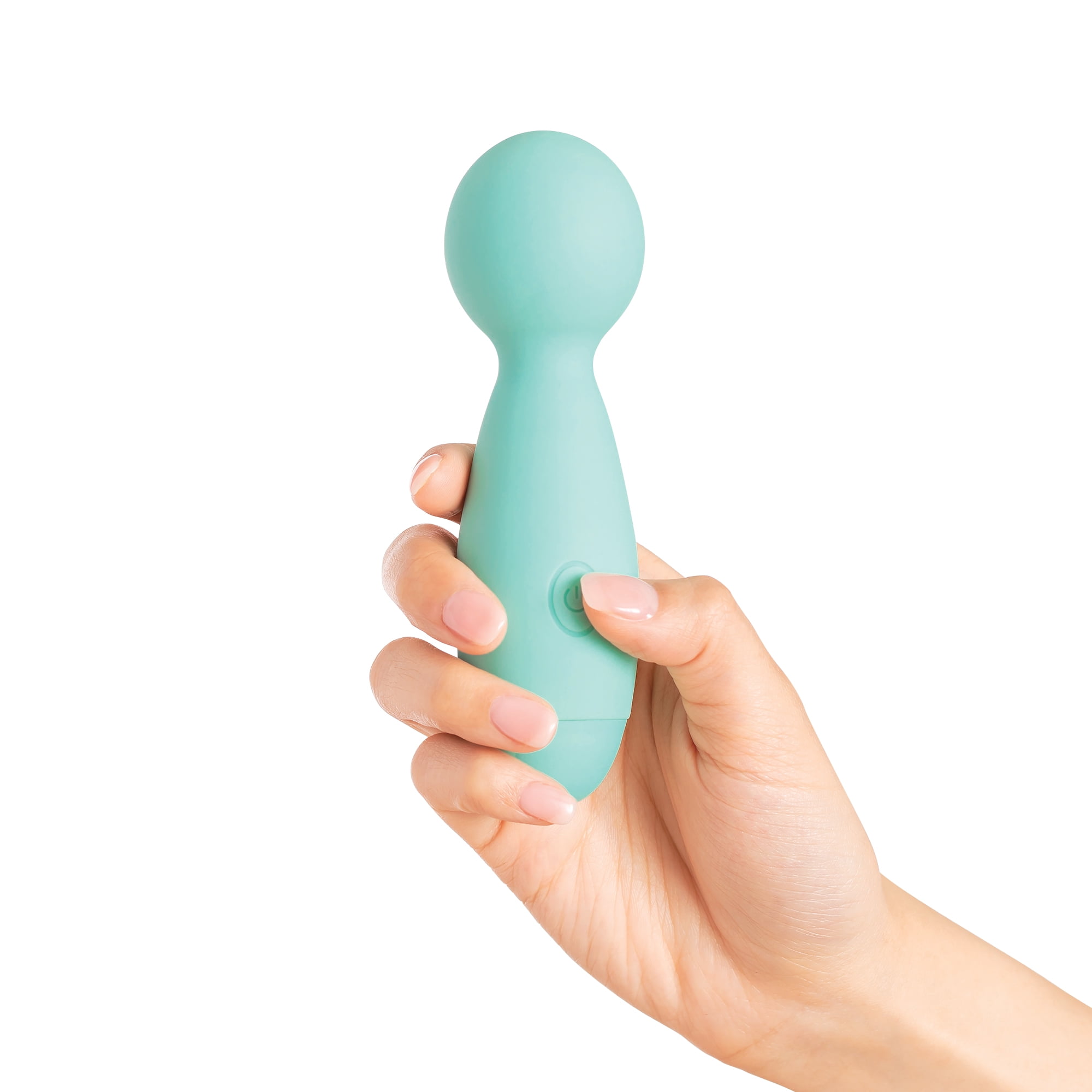plusOne Mini Travel Vibrator Wand, Waterproof, Teal