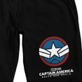 thumbnail image 2 of Captain America: Brave New World Title Artwork and Shield Men's Black Lounge Shorts-Small, 2 of 5