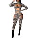 thumbnail image 1 of Monos de mujer Odeerbi Estampado de leopardo Erógeno ahuecado manga larga con hebilla, 1 of 8