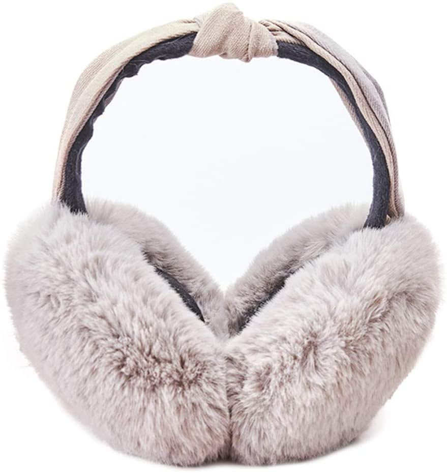 Ear muffs For Winter Women Faux Fur Foldable Girls Earmuffs Cute Outdoor Warm Ear Warmers 