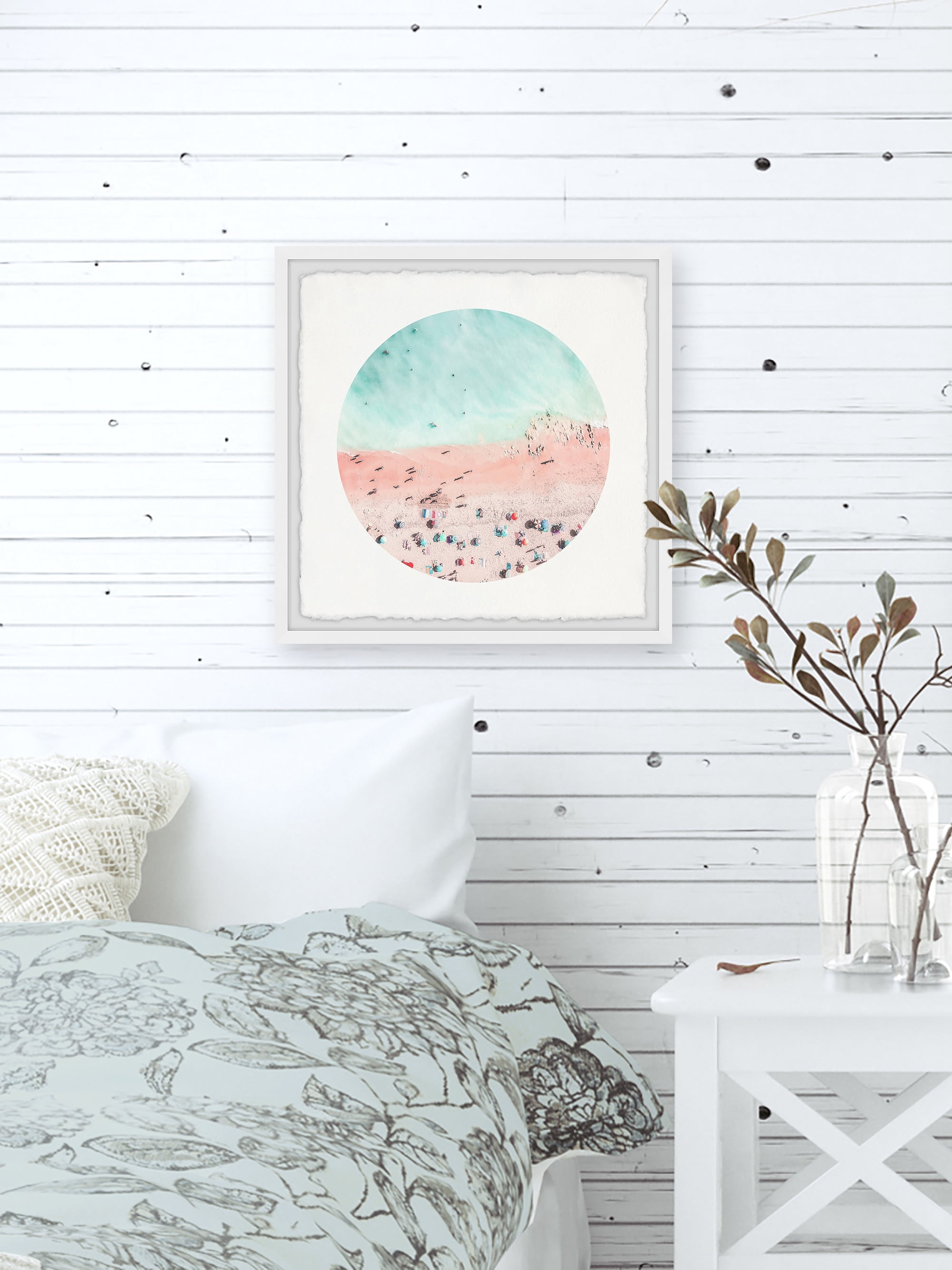 Awesome Pink Sand 24 in x 24 in Framed Painting Art Prints, by Marmont Hill
