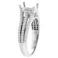 thumbnail image 3 of 14K White Gold Natural Black Onyx Tri-split Ring Oval 9x7mm Diamond Accents, size 7, 3 of 4