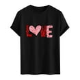 thumbnail image 5 of DxhmoneyHX Valentines Day Tops for Men Love Letter Printed Graphic T Shirt Crew Neck Short Sleeve Shirts Valentine Dating Tees, 5 of 5