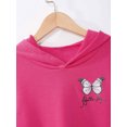 thumbnail image 3 of iiniim Kids Girls Long Sleeve Hooded Sweatshirt Crop Tops for Casual/Sports/Hiphop Dance 4-16 Rose 10, 3 of 7