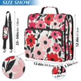 thumbnail image 2 of FORMRS Zipper Binder with Shoulder Strap 2-inch Ring 500 Sheet Capacity File Bag, Pink and Red Flowers, 2 of 5