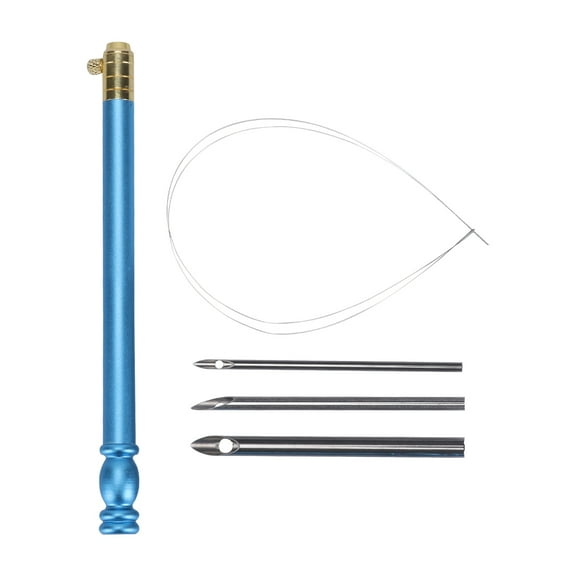 FRCOLOR Punch Needle Embroidery Tool with Stainless Steel Threader for Easy Stitching and Crafting Use Skyblue