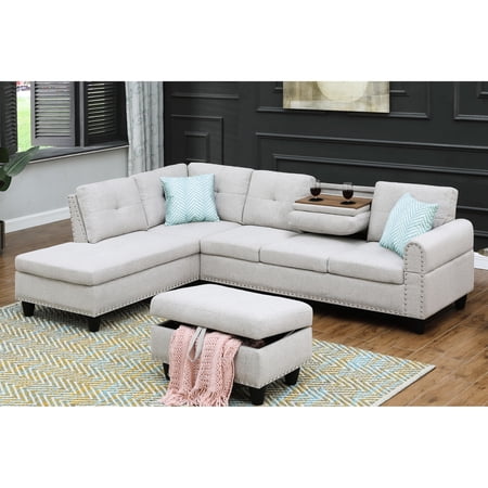 Storage Ottoman Included | Convenient Storage Solution for Living Room
